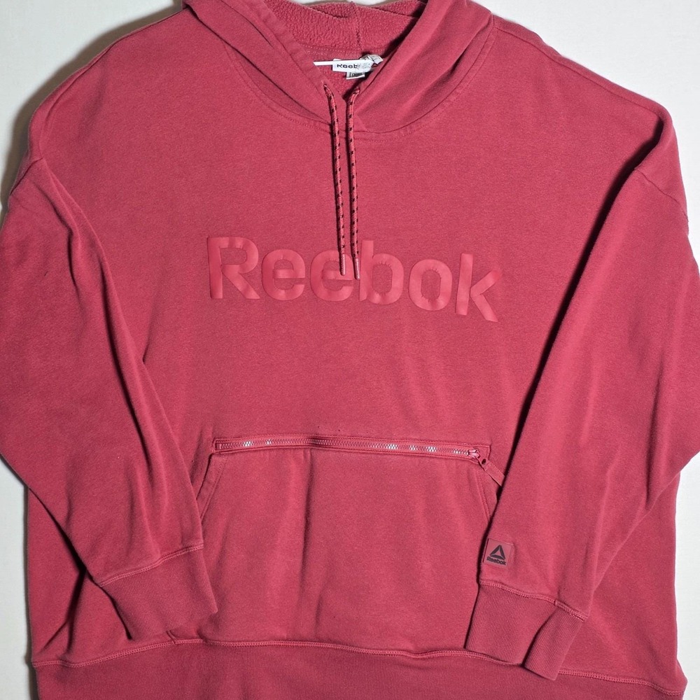 Vintage Reebok Super Soft Gravity Hoodie Red 3XL Zipper Pocket